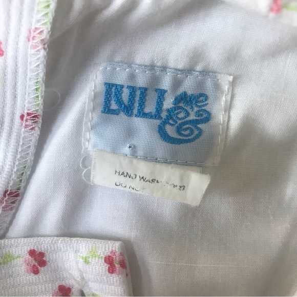 Luli & Me Green and White Floral Dress, Size 12 Months. - Picture 5 of 7